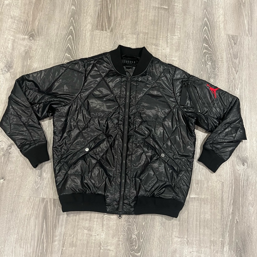 NIKE AIR JORDAN 11 RETRO BRED BOMBER JACKET MEN SIZE Large